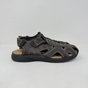 Wrangler Memory Foam Fisherman Brown Faux Leather Sandals Men's Size 9